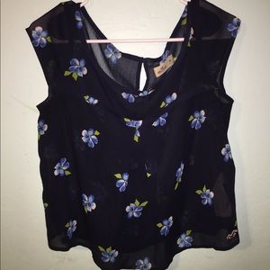 Navy floral print Hollister Shirt